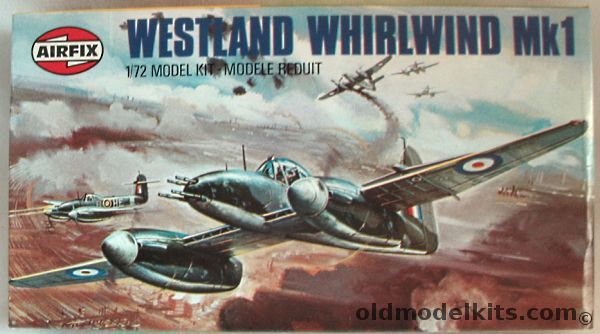 Airfix 1/72 Westland Whirlwind Mk.1 - 137 Sqn RAF presented by Mr & Mrs Ellis of Fiji June 1942, 02064-0 plastic model kit